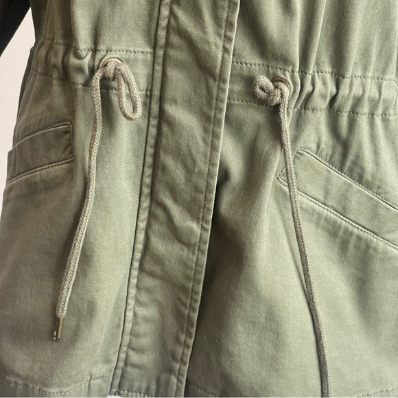 Max Studios Olive Green Soft Twill Utility Jacket Size Lg - Picture 6 of 10